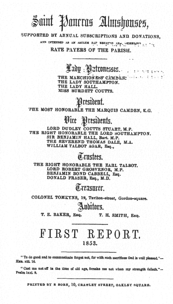 First Report 1853 Cover Page
